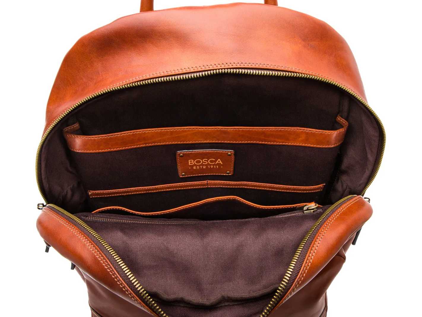 Bosca Dolce Leather Backpack Bags Bosca
