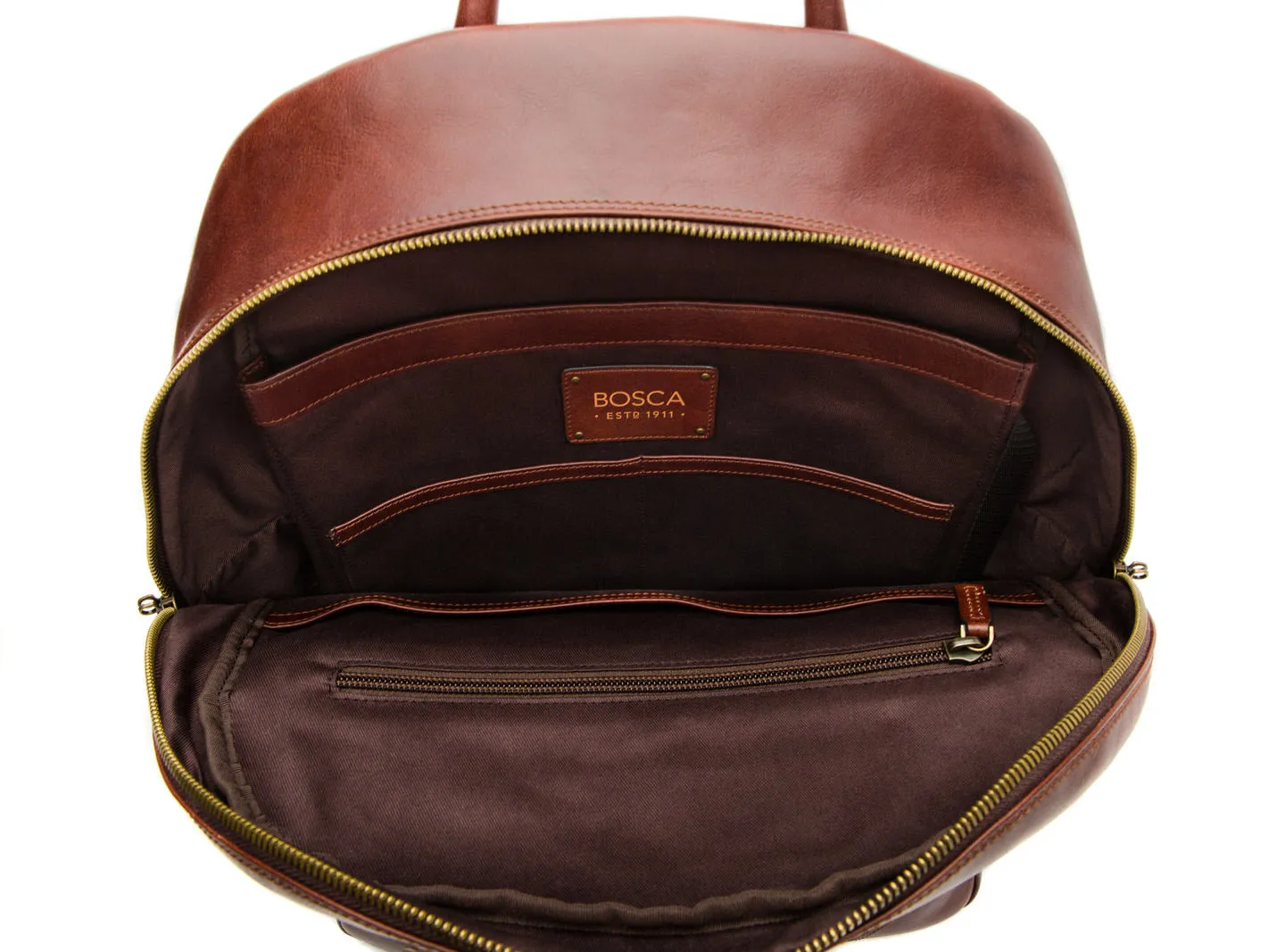 Bosca Dolce Leather Backpack Bags Bosca