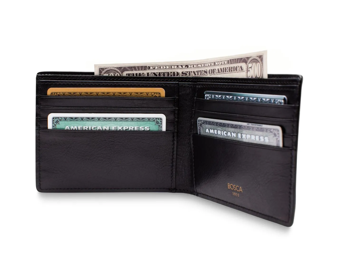 Bosca Dolce Old Leather 8 Pocket Deluxe Executive Wallet Bags Bosca