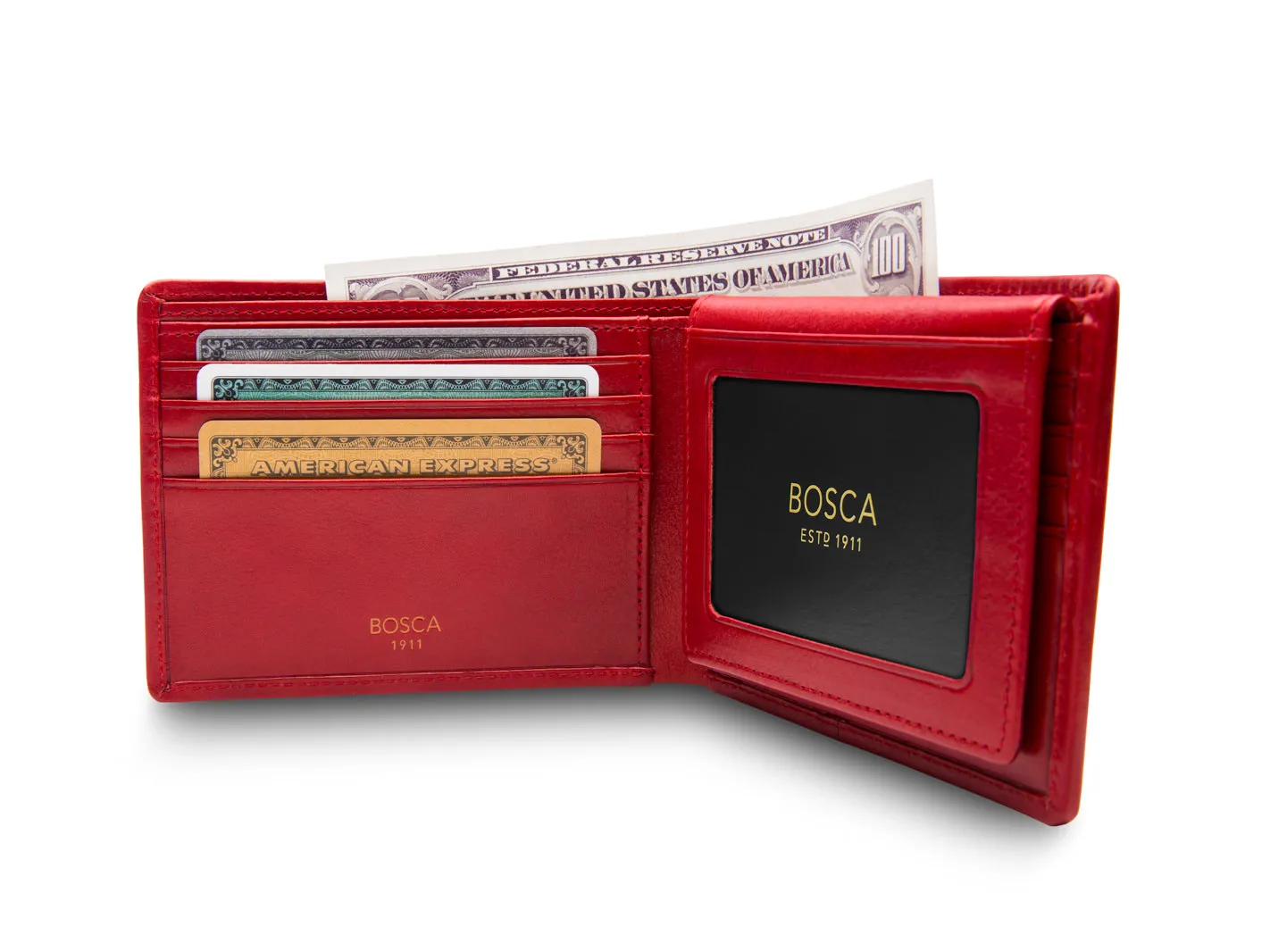 Bosca Men's Dolce Collection - Credit Card Wallet w/ ID Passcase Bags Bosca