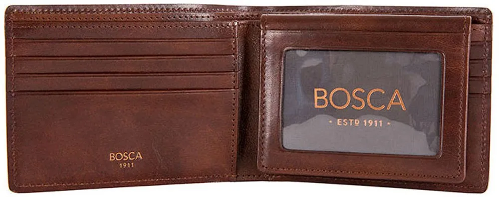 Bosca Men's Dolce Collection - Credit Card Wallet w/ ID Passcase Bags Bosca