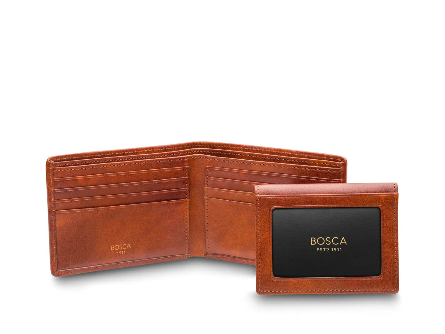 Bosca Men's Dolce Collection - Credit Card Wallet w/ ID Passcase Bags Bosca