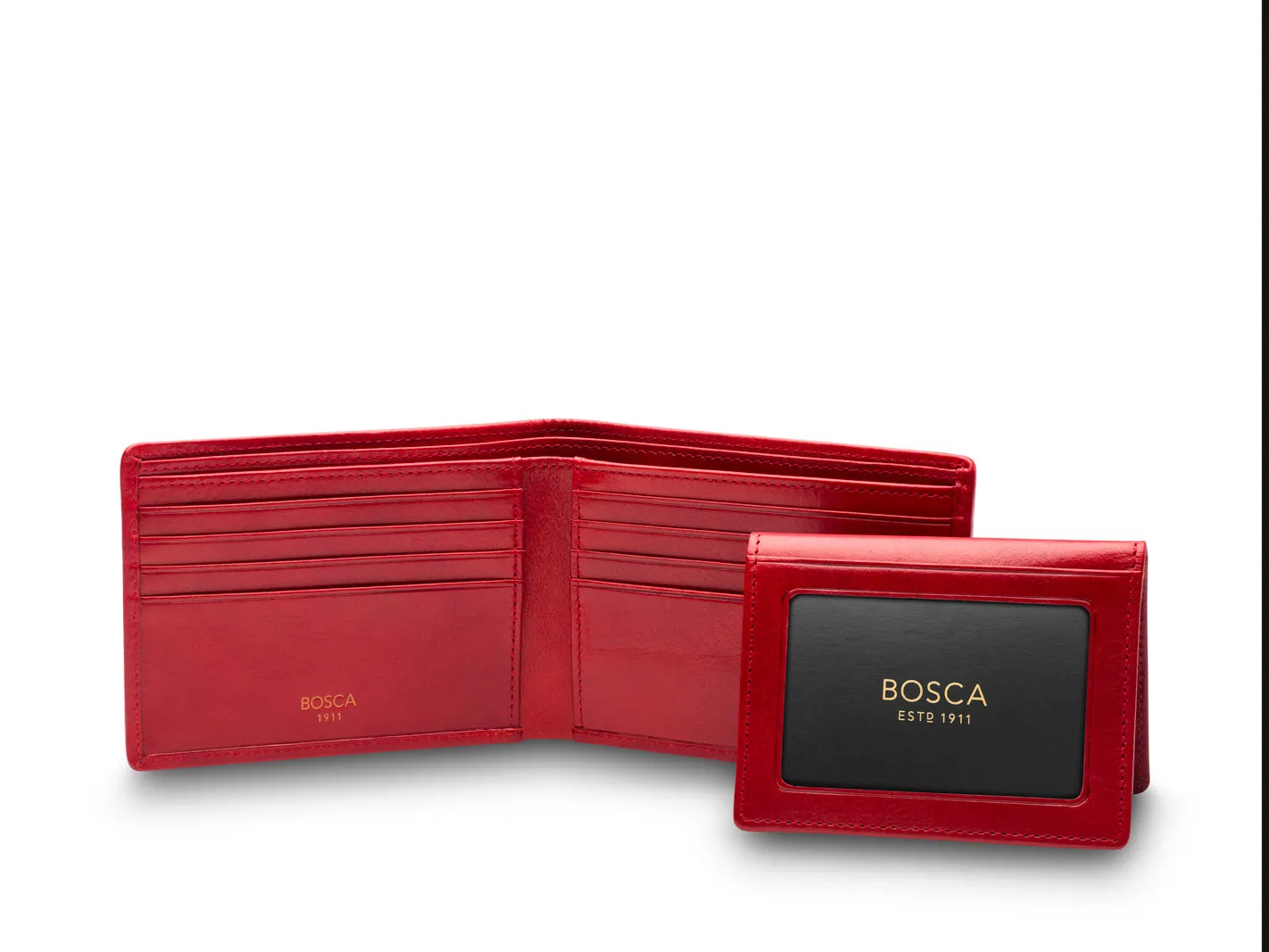Bosca Men's Dolce Collection - Credit Card Wallet w/ ID Passcase Bags Bosca