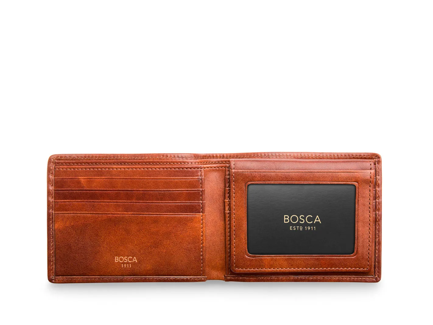 Bosca Men's Dolce Collection - Credit Card Wallet w/ ID Passcase Bags Bosca