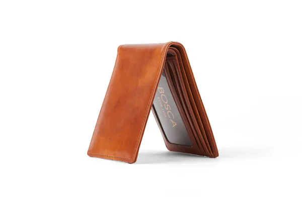 Bosca Men's Genuine Leather Bifold Executive ID Wallet Bags Bosca