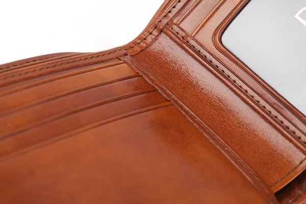 Bosca Men's Genuine Leather Bifold Executive ID Wallet Bags Bosca