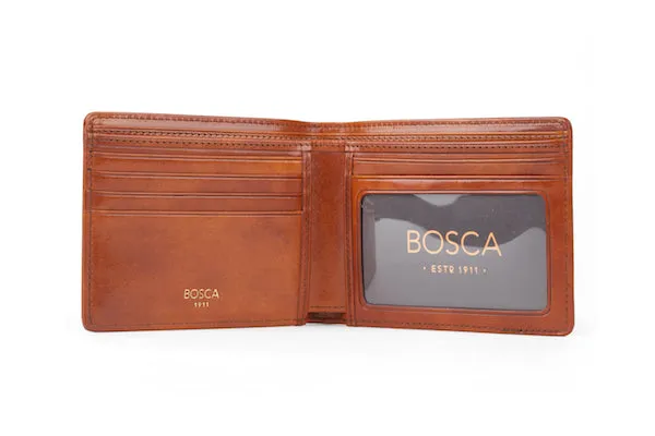 Bosca Men's Genuine Leather Bifold Executive ID Wallet Bags Bosca
