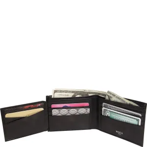 Bosca Men's Nappa Vitello Collection Continental ID Wallet Bags Bosca