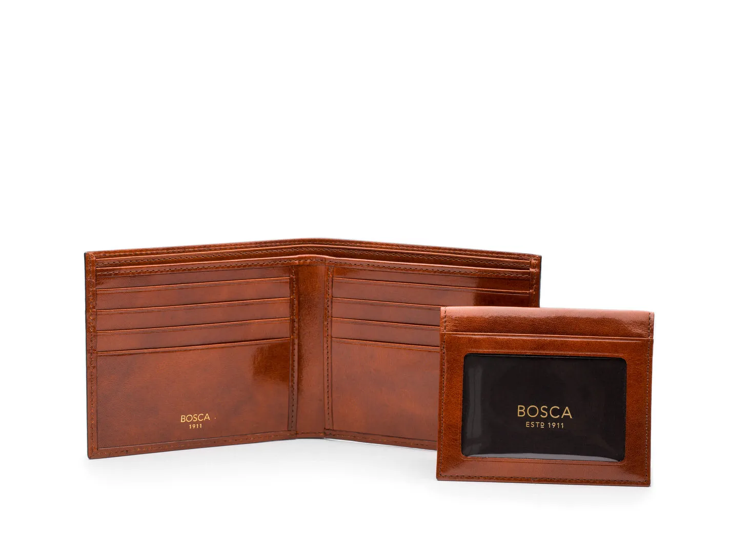 Bosca Men's Old Leather Collection - Credit Wallet w/ I.D. Passcase Bags Bosca