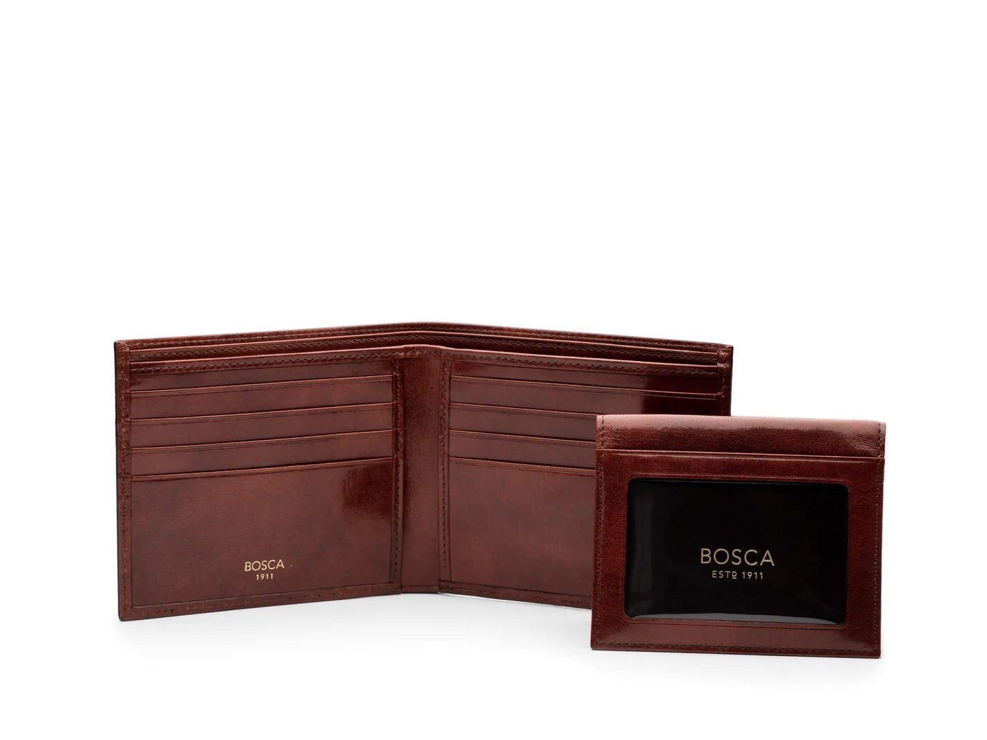 Bosca Men's Old Leather Collection - Credit Wallet w/ I.D. Passcase Bags Bosca
