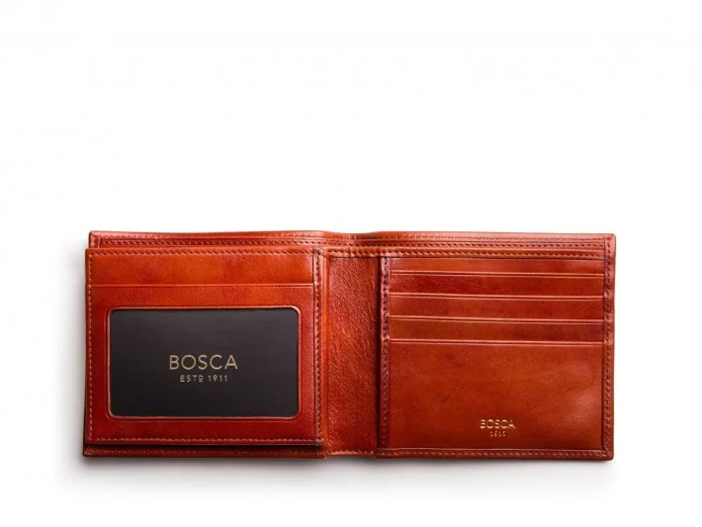 Bosca Men's Old Leather Collection - Eight-Pocket Deluxe Executive Wallet w/ Passcase Bags Bosca