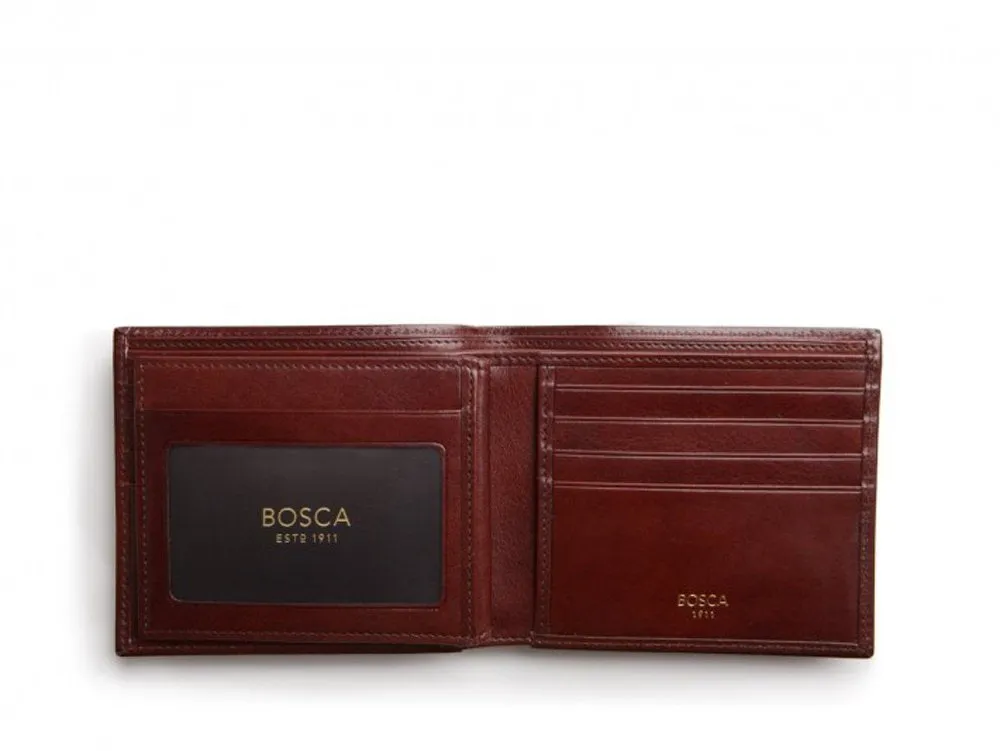 Bosca Men's Old Leather Collection - Eight-Pocket Deluxe Executive Wallet w/ Passcase Bags Bosca