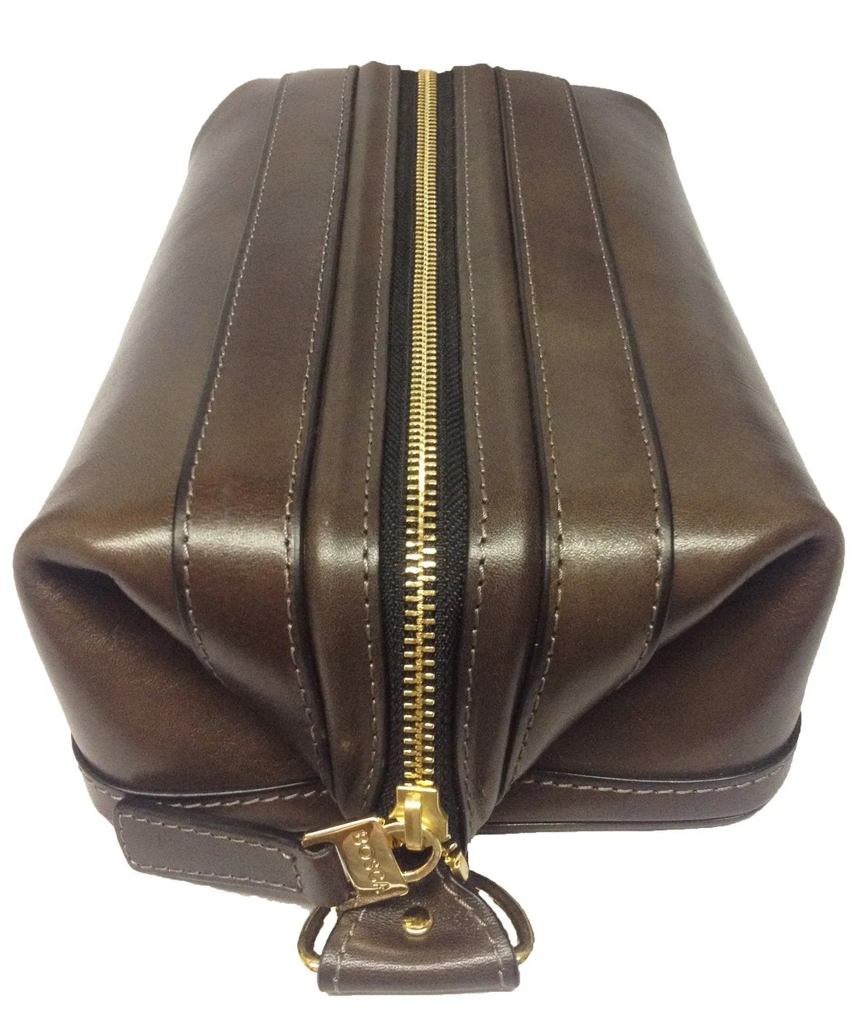 Bosca Old Leather 10" Zipper Utility Kit Bags Bosca