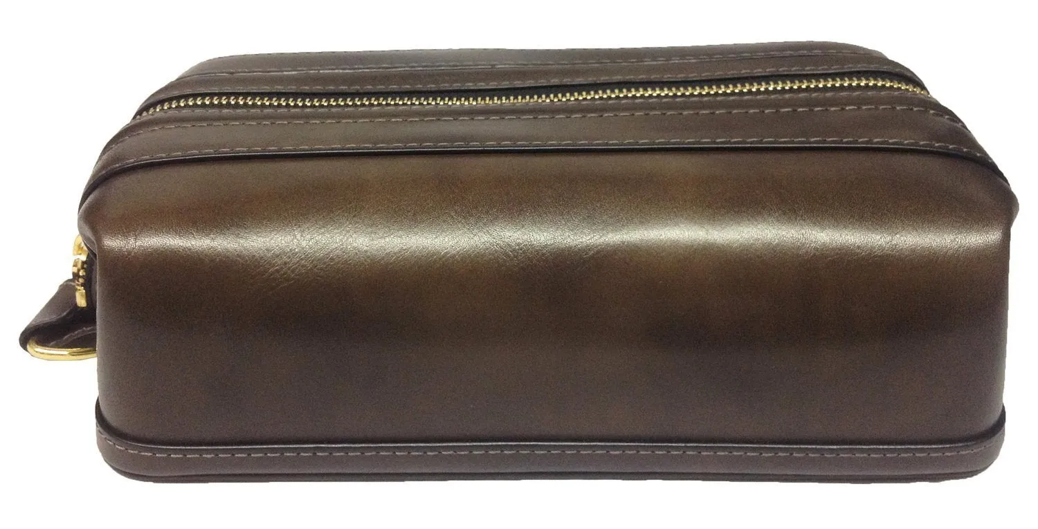Bosca Old Leather 10" Zipper Utility Kit Bags Bosca