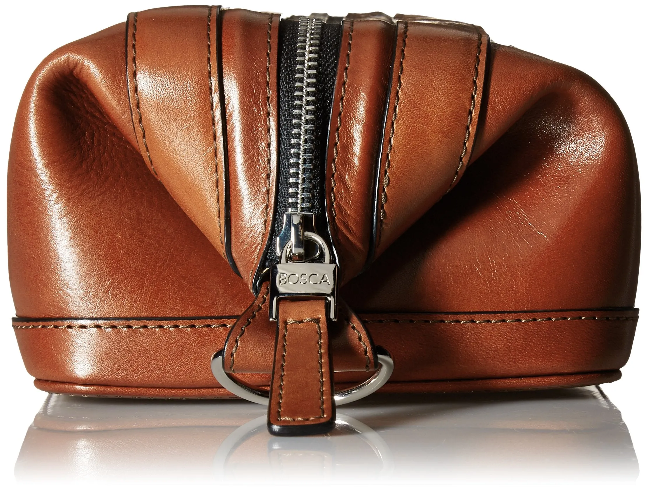 Bosca Old Leather 10" Zipper Utility Kit Bags Bosca