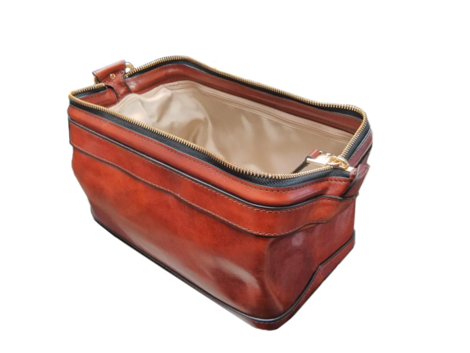 Bosca Old Leather 10" Zipper Utility Kit Bags Bosca