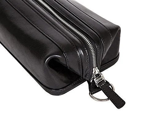 Bosca Old Leather 10" Zipper Utility Kit Bags Bosca