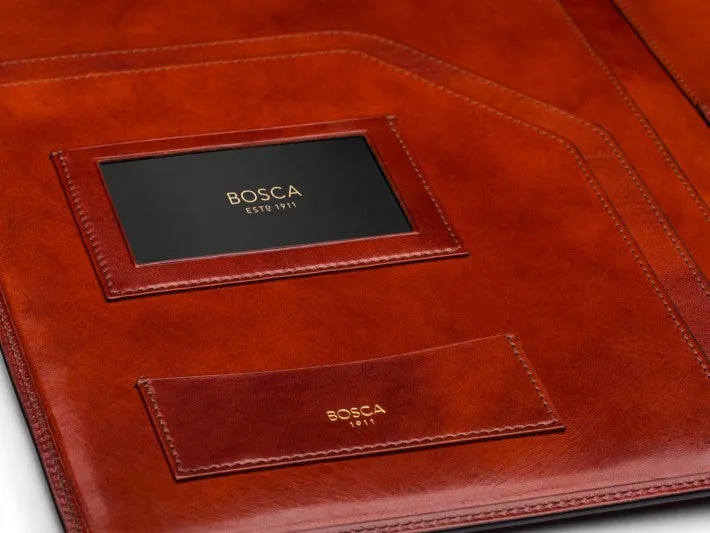 Bosca Old Leather Classic All Leather Pad Cover 8.5 X 11 Bags Bosca
