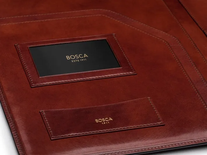 Bosca Old Leather Classic All Leather Pad Cover 8.5 X 11 Bags Bosca