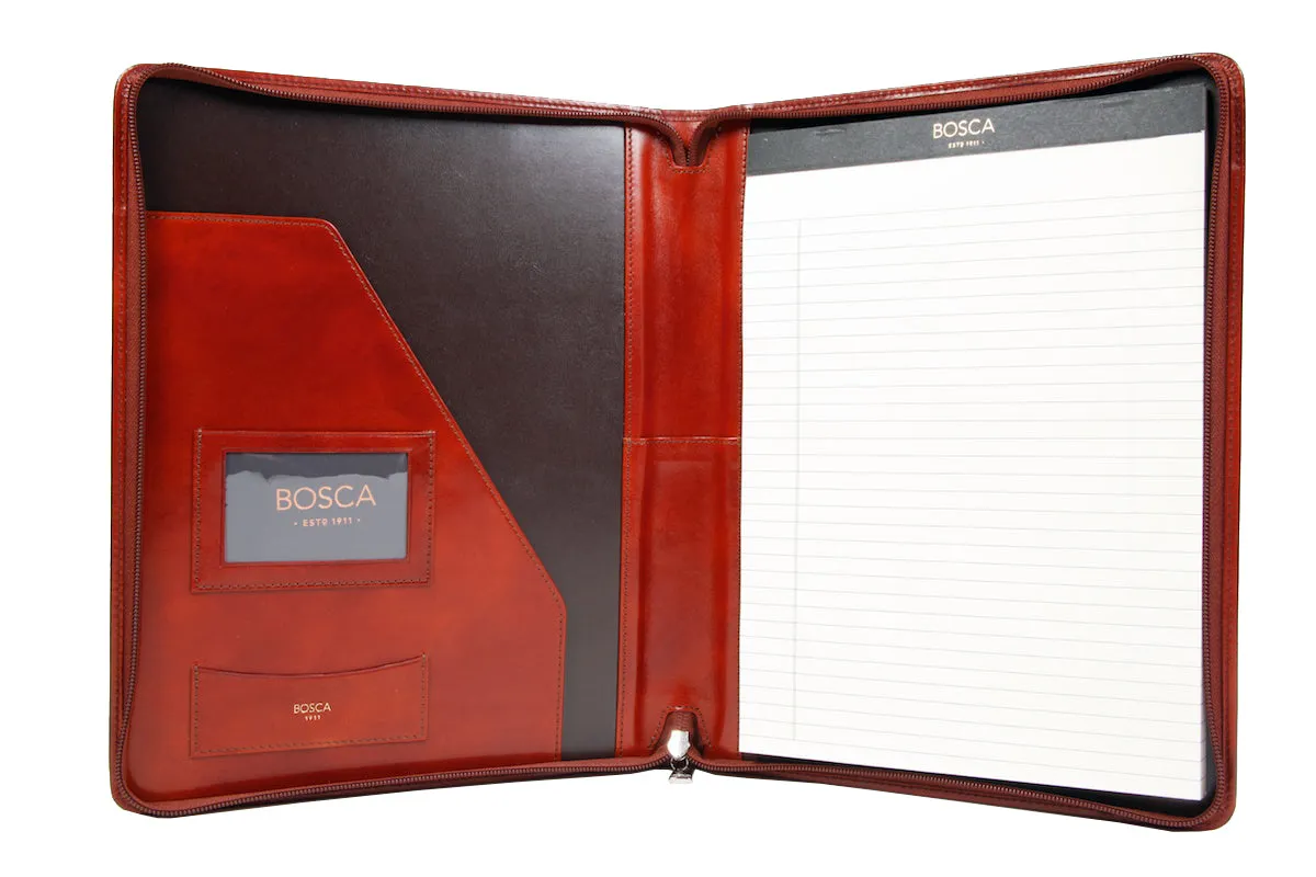 Bosca Old Leather Classic Zip Around Pad Cover Bags Bosca
