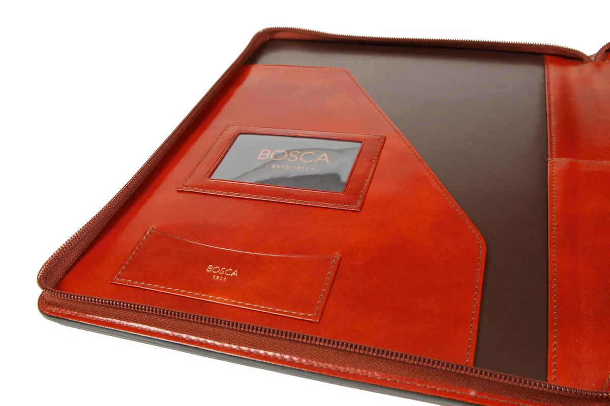 Bosca Old Leather Classic Zip Around Pad Cover Bags Bosca