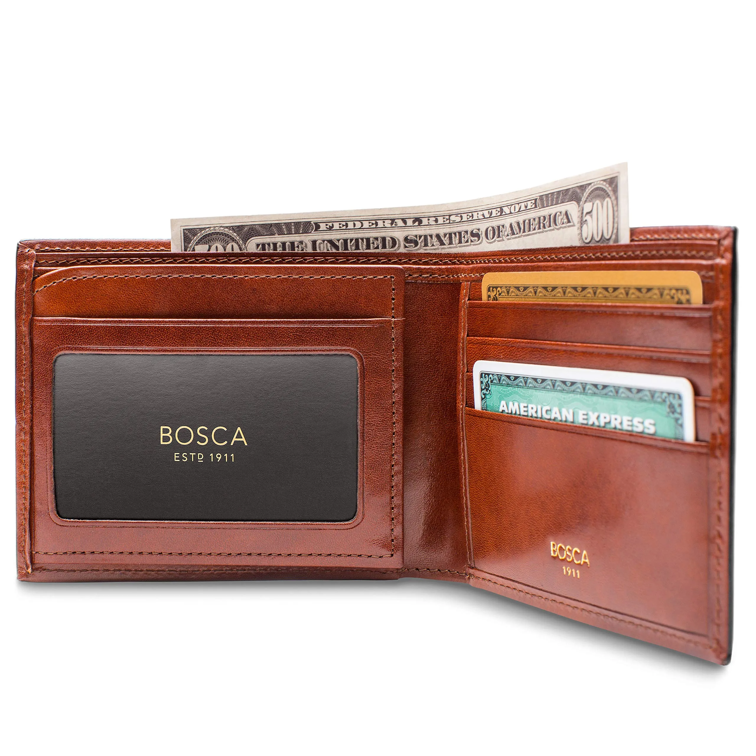 Bosca Old Leather Continental I.D. Wallet Bags Bosca