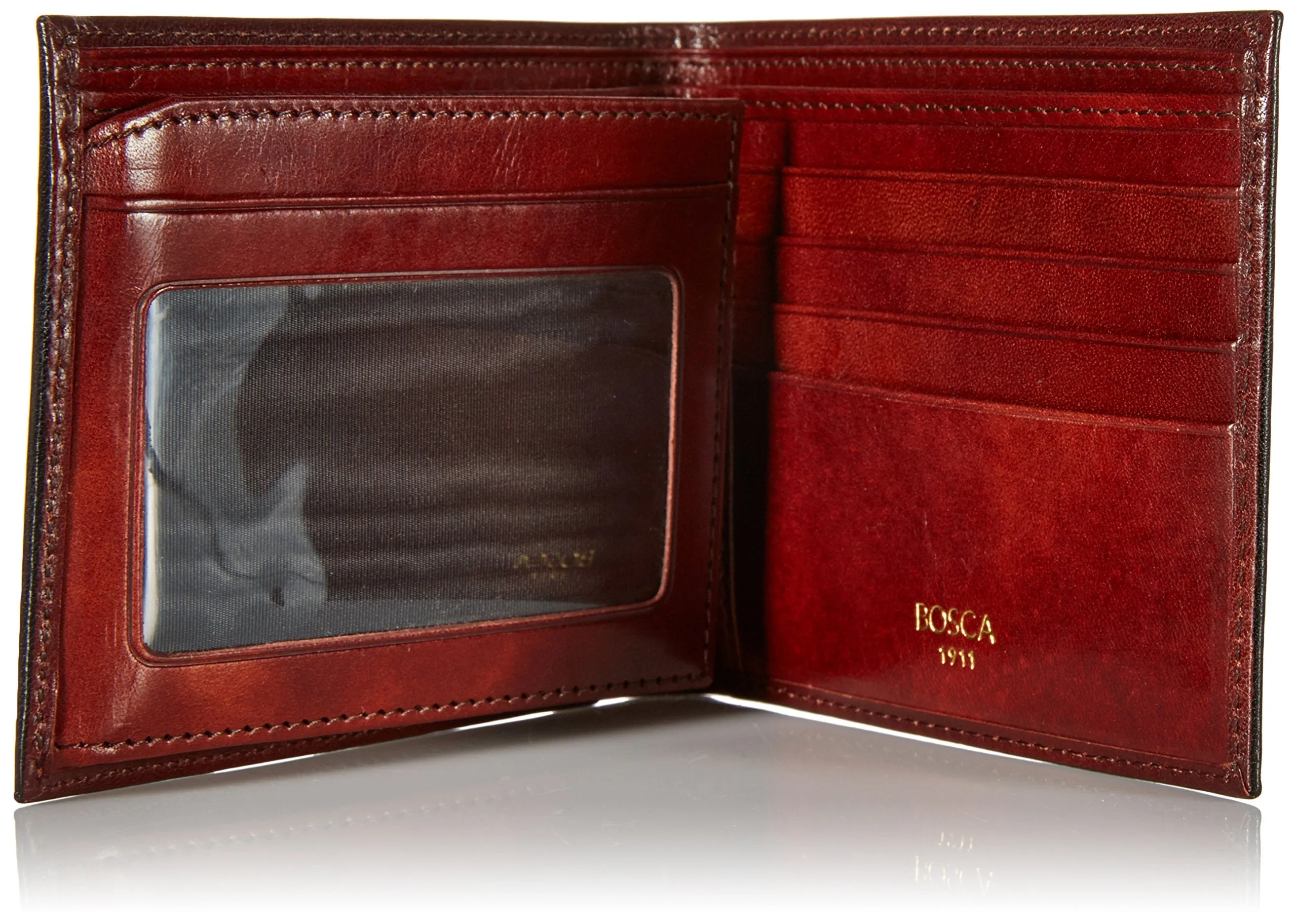 Bosca Old Leather Continental I.D. Wallet Bags Bosca