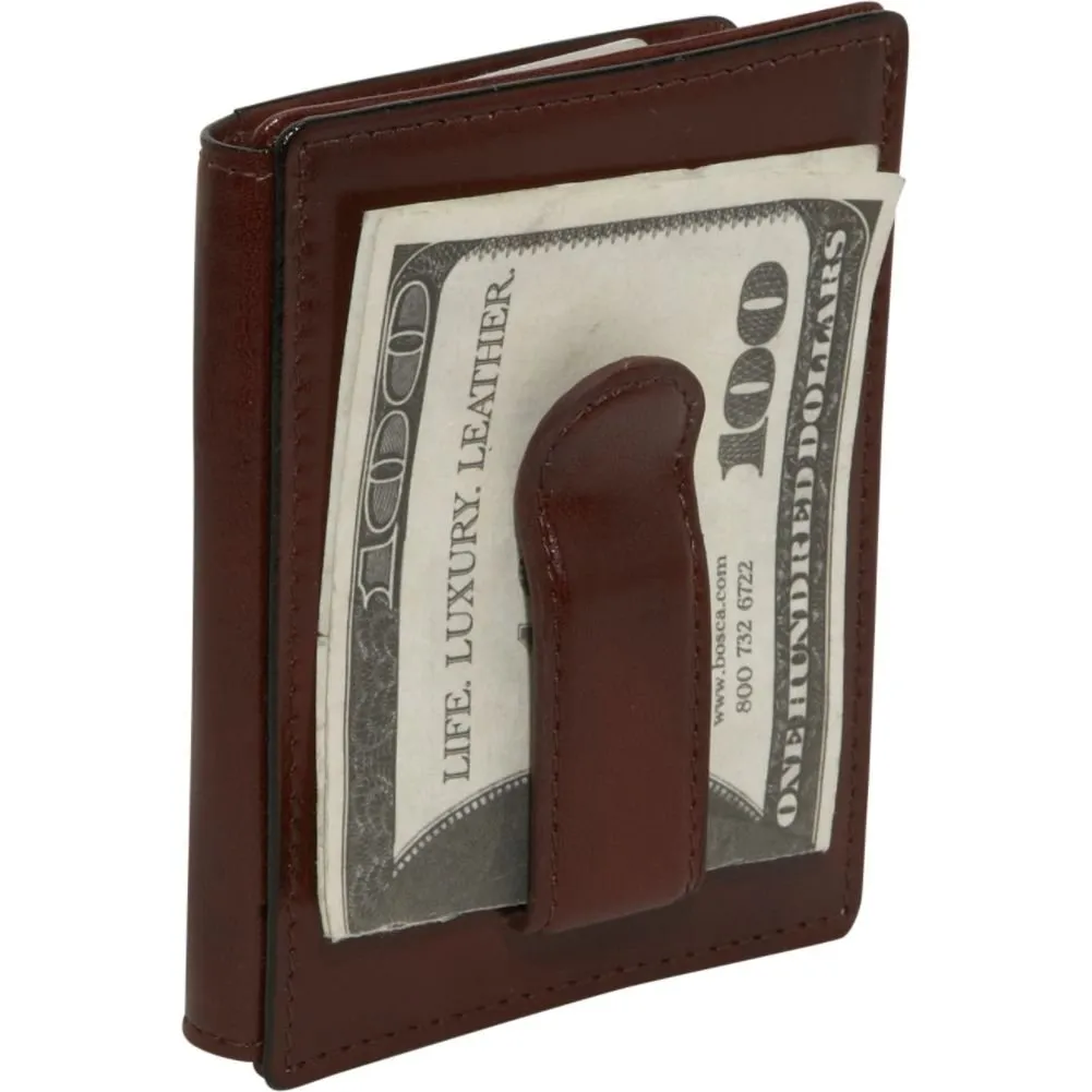 Bosca Old Leather Front Pocket ID Wallet Bags Bosca