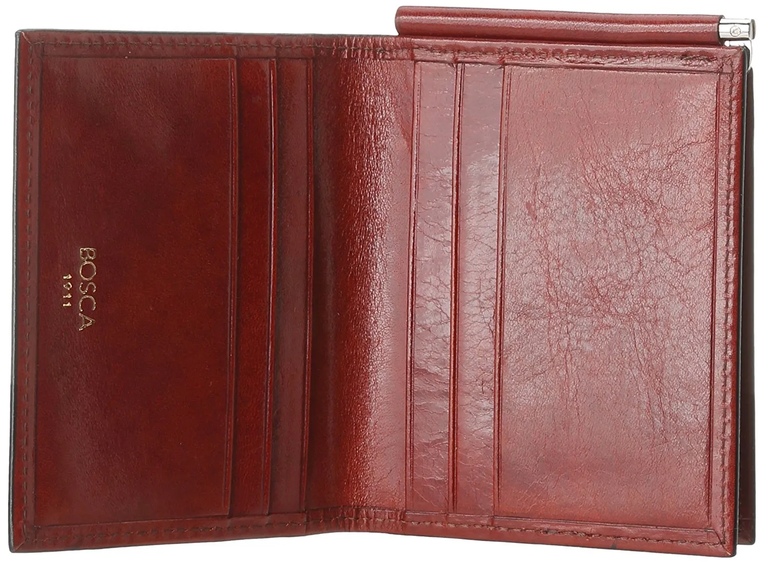 Bosca Old Leather Money Clip w/Outside Pocket Bags Bosca
