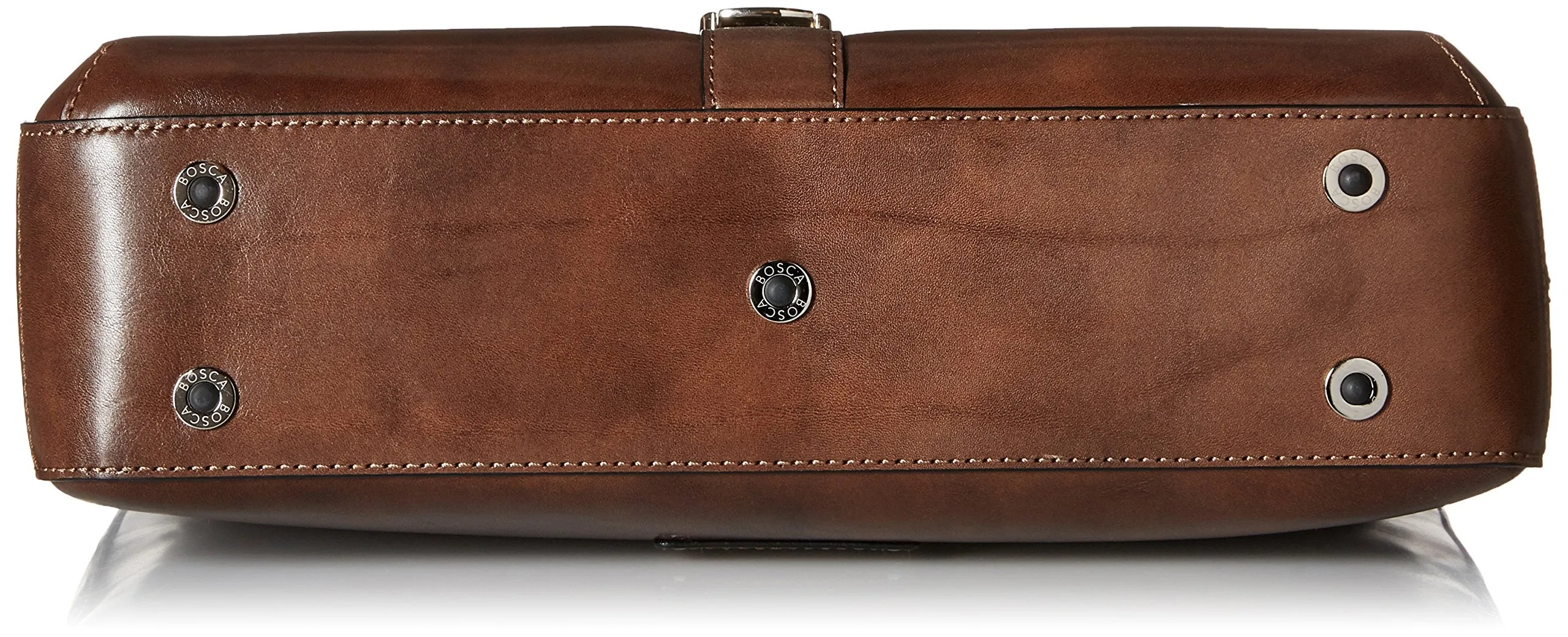 Bosca Old Leather Single Gusset Flapover Brief Bags Bosca