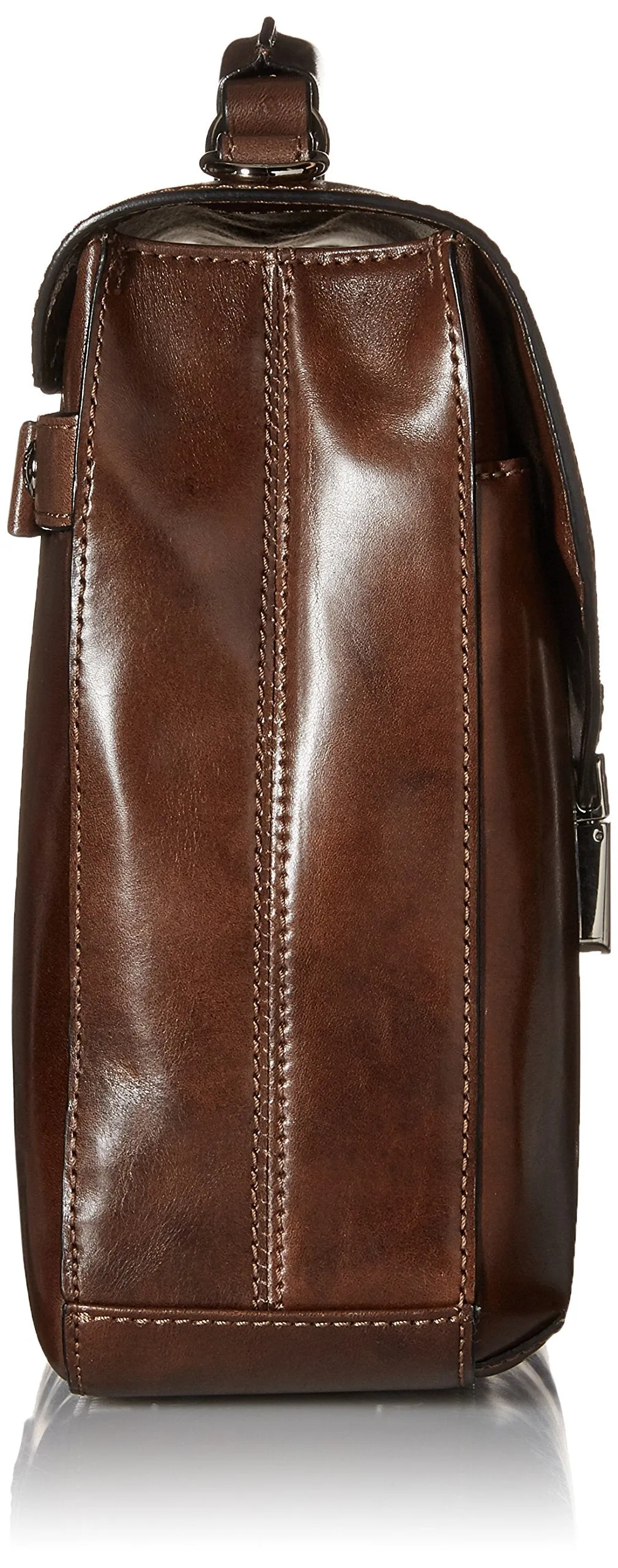 Bosca Old Leather Single Gusset Flapover Brief Bags Bosca
