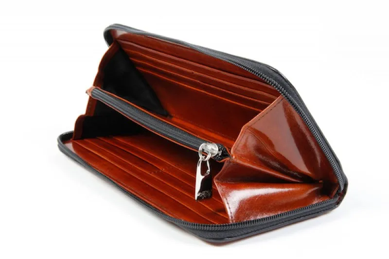 Bosca Old Leather Zip Around Wallet Bags Bosca