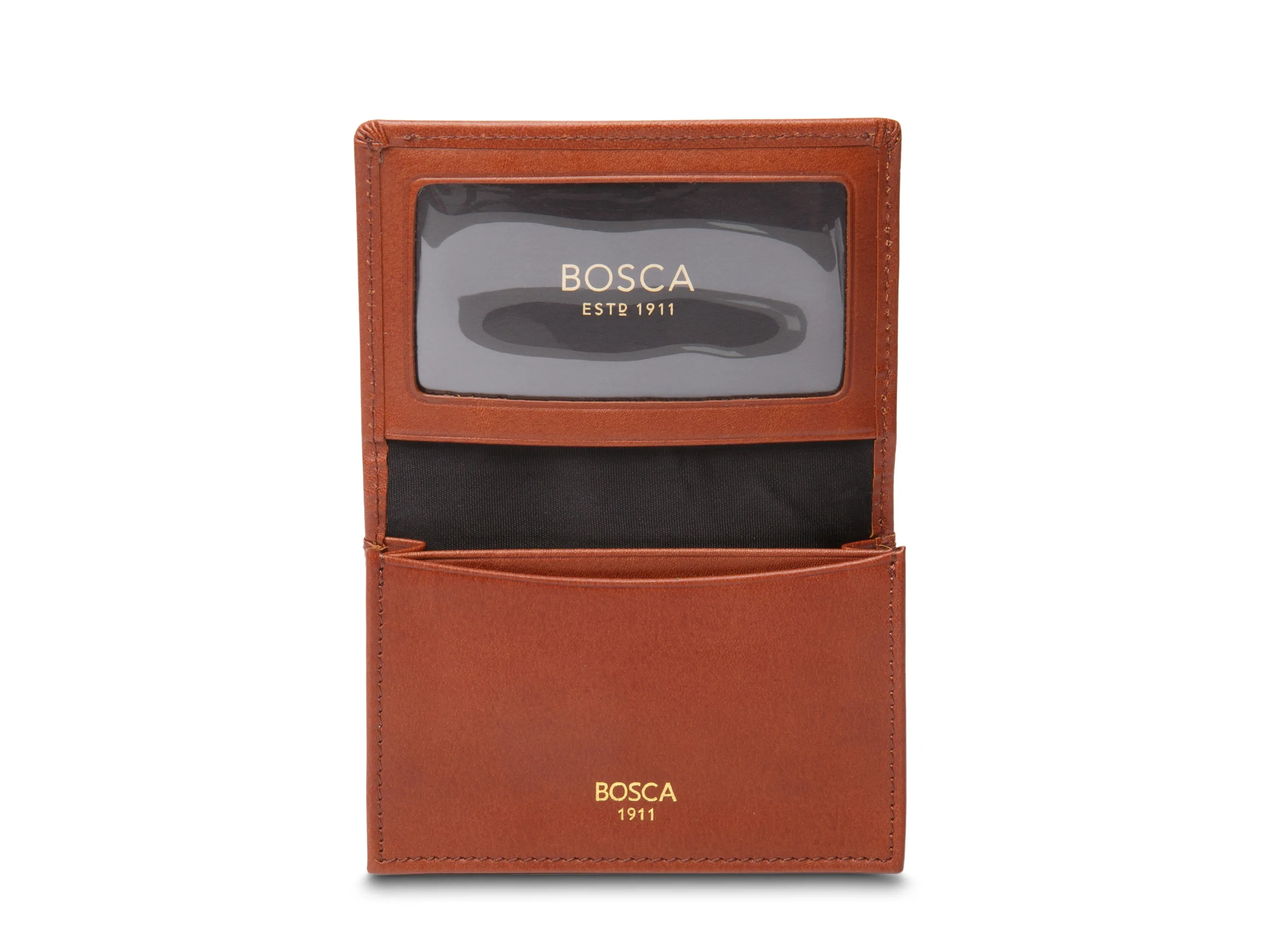 Bosca Saffiano Full Gusset, 2 Pkt Card Case W/I.D. Bags Bosca