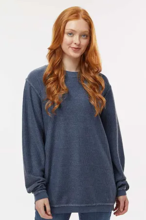 Boxercraft Mens Corduroy Crewneck Sweatshirt - Navy Blue Clothing Boxercraft