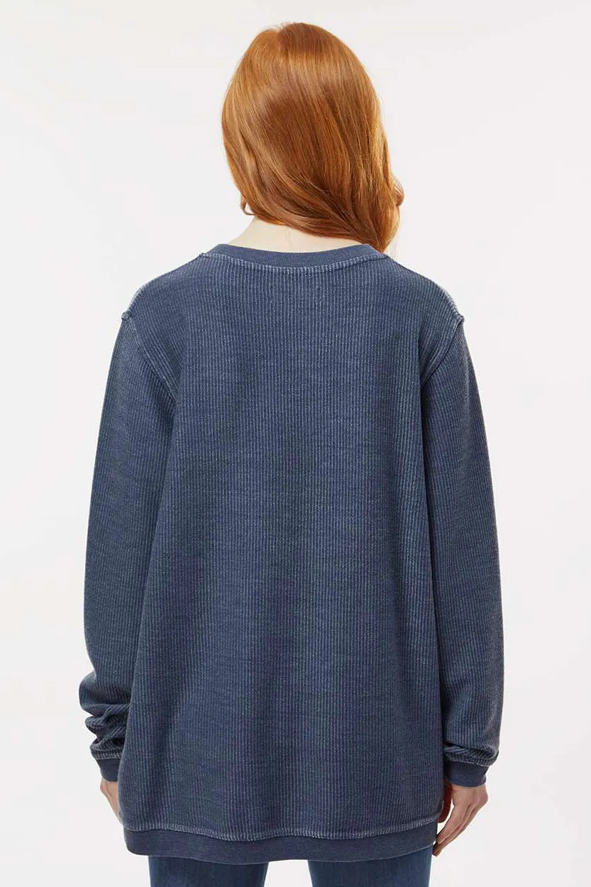 Boxercraft Mens Corduroy Crewneck Sweatshirt - Navy Blue Clothing Boxercraft