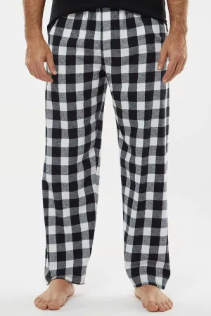 Boxercraft Mens Harley Flannel Pants w/ Pockets - Black/White Buffalo Plaid Clothing Boxercraft