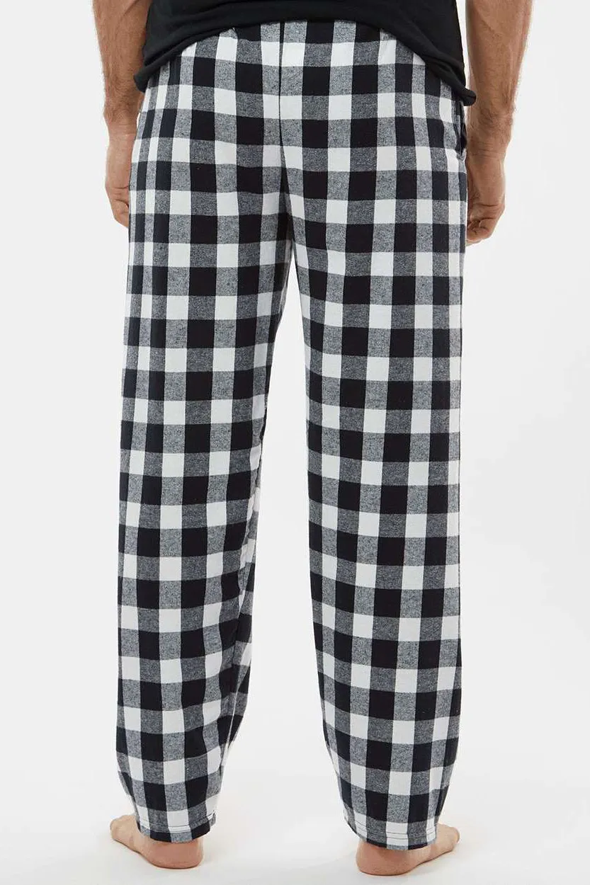 Boxercraft Mens Harley Flannel Pants w/ Pockets - Black/White Buffalo Plaid Clothing Boxercraft