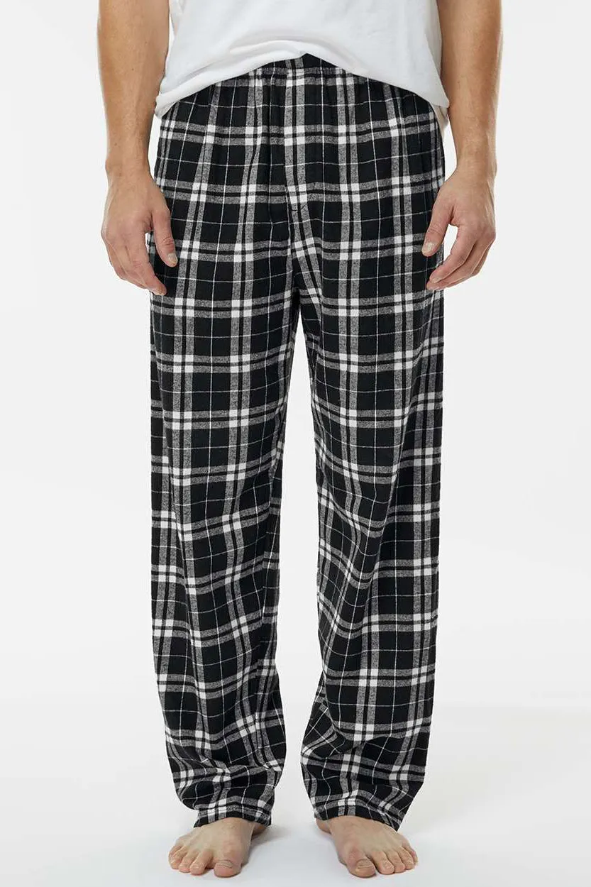 Boxercraft Mens Harley Flannel Pants w/ Pockets - Black/White Clothing Boxercraft