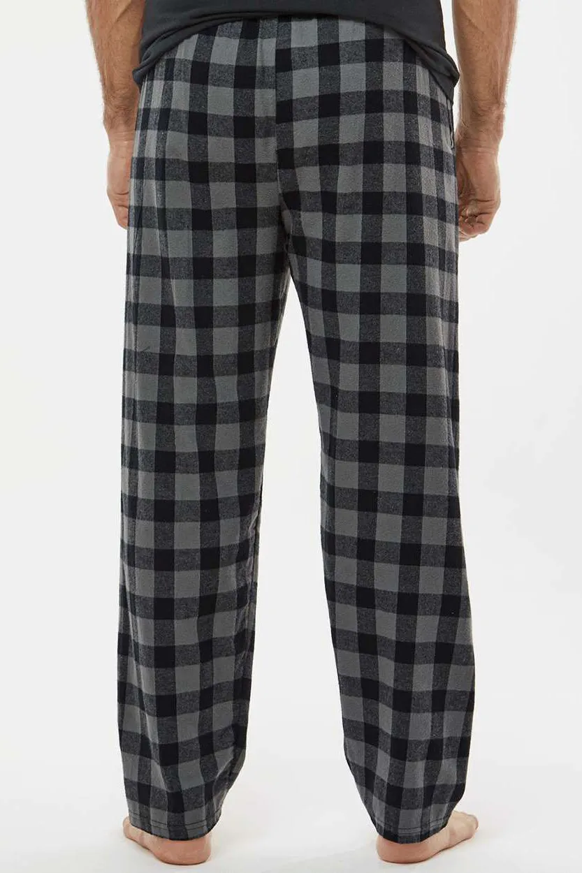 Boxercraft Mens Harley Flannel Pants w/ Pockets - Charcoal Grey/Black Buffalo Clothing Boxercraft