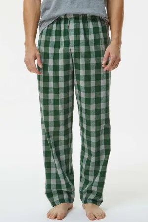 Boxercraft Mens Harley Flannel Pants w/ Pockets - Green/Oxford Grey Buffalo Clothing Boxercraft