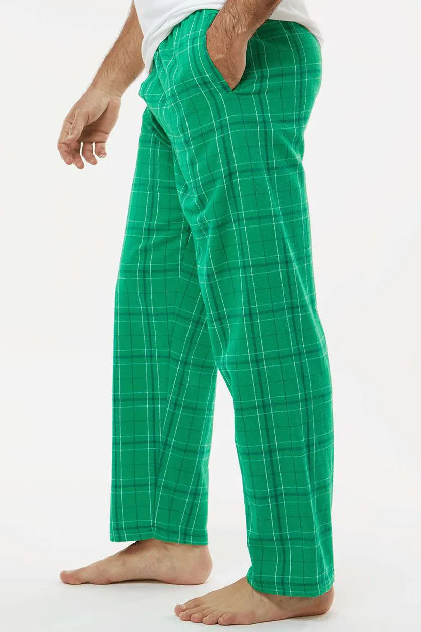 Boxercraft Mens Harley Flannel Pants w/ Pockets - Kelly Green Field Day Plaid Clothing Boxercraft