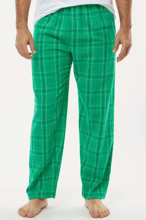 Boxercraft Mens Harley Flannel Pants w/ Pockets - Kelly Green Field Day Plaid Clothing Boxercraft