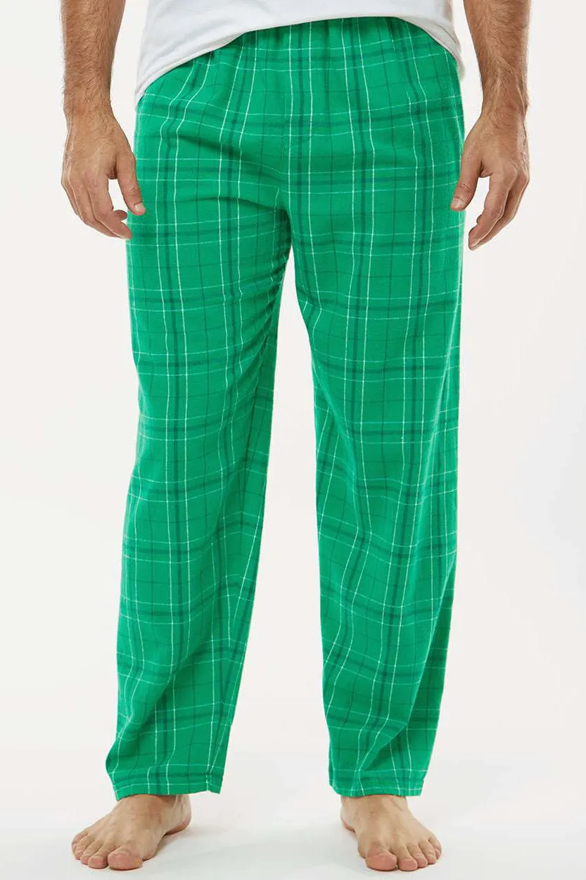 Boxercraft Mens Harley Flannel Pants w/ Pockets - Kelly Green Field Day Plaid Clothing Boxercraft