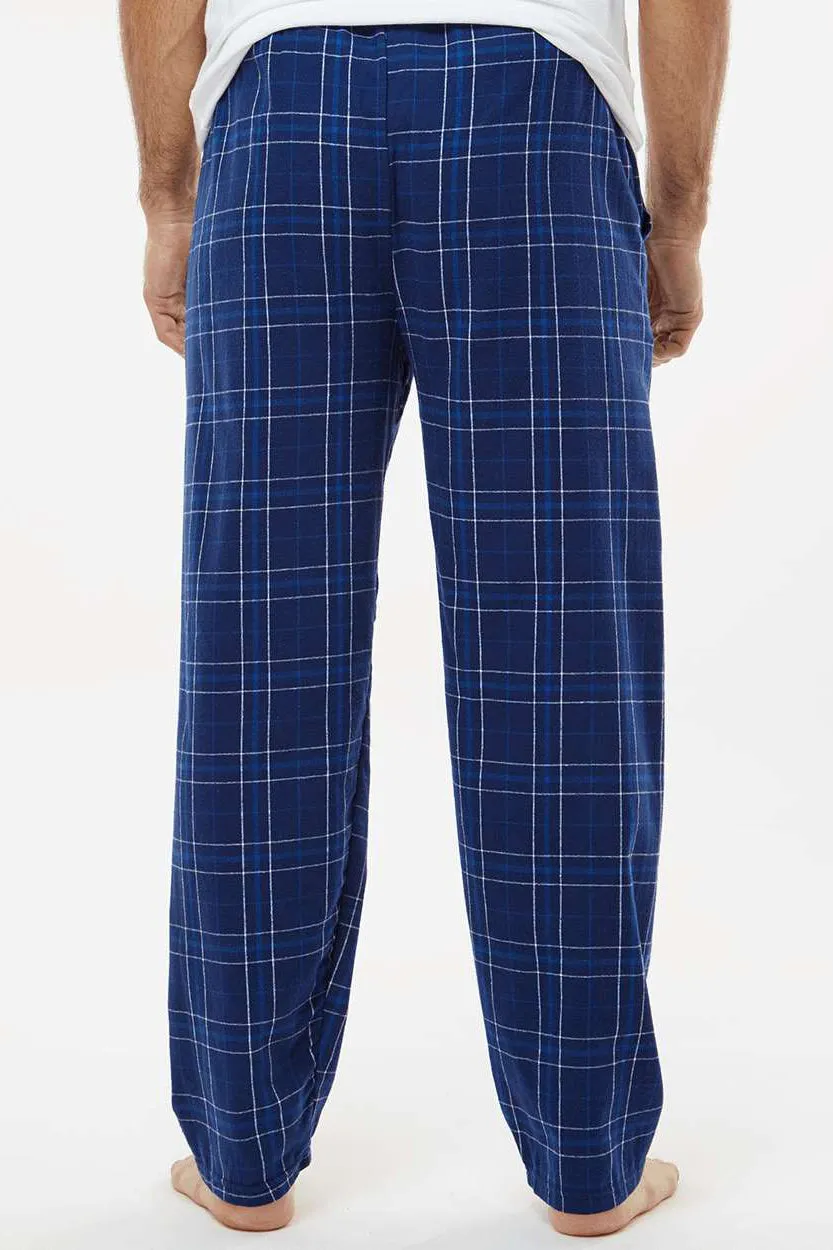 Boxercraft Mens Harley Flannel Pants w/ Pockets - Navy Blue Field Day Plaid Clothing Boxercraft
