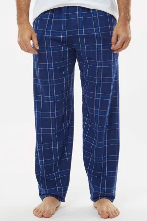 Boxercraft Mens Harley Flannel Pants w/ Pockets - Navy Blue Field Day Plaid Clothing Boxercraft