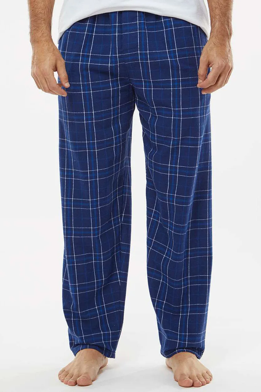 Boxercraft Mens Harley Flannel Pants w/ Pockets - Navy Blue Field Day Plaid Clothing Boxercraft