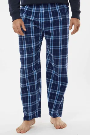 Boxercraft Mens Harley Flannel Pants w/ Pockets - Navy Blue/Columbia Blue Clothing Boxercraft