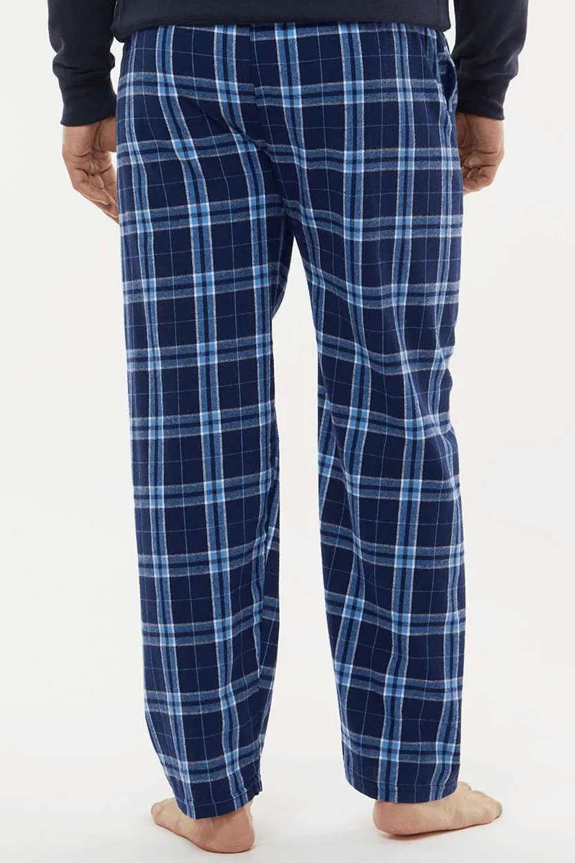 Boxercraft Mens Harley Flannel Pants w/ Pockets - Navy Blue/Columbia Blue Clothing Boxercraft