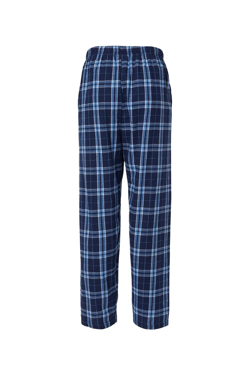 Boxercraft Mens Harley Flannel Pants w/ Pockets - Navy Blue/Columbia Blue Clothing Boxercraft