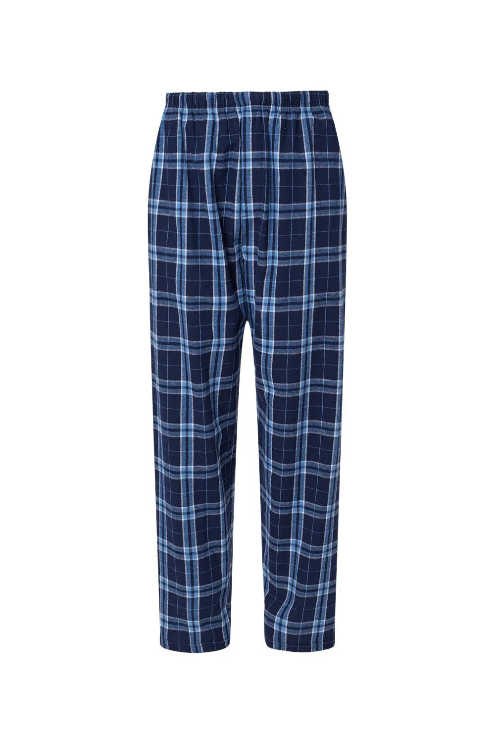 Boxercraft Mens Harley Flannel Pants w/ Pockets - Navy Blue/Columbia Blue Clothing Boxercraft